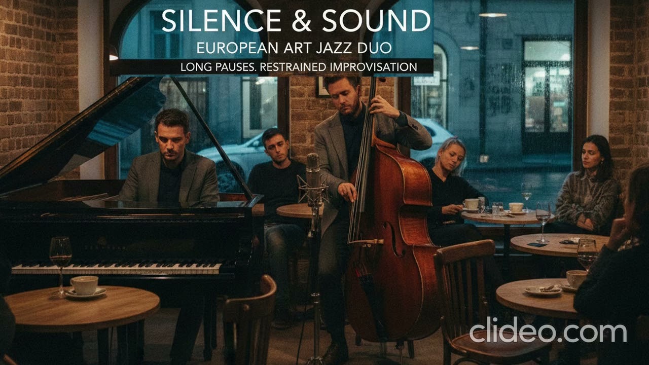 Minimalist European Art Jazz Duo | Slow Piano & Upright Bass, Silence as Sound