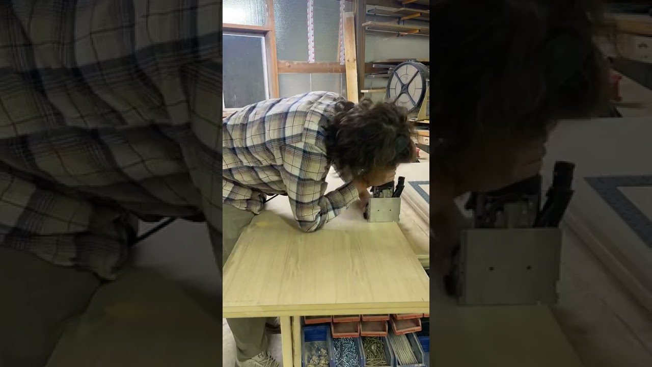 Cutting the dominos that give shelves strength #cabinetmaking #woodworking #buylocal #shopsmall