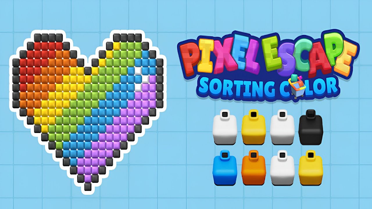 Pixel Escape: Sorting Color (by Abi Games) IOS Gameplay Video (HD)