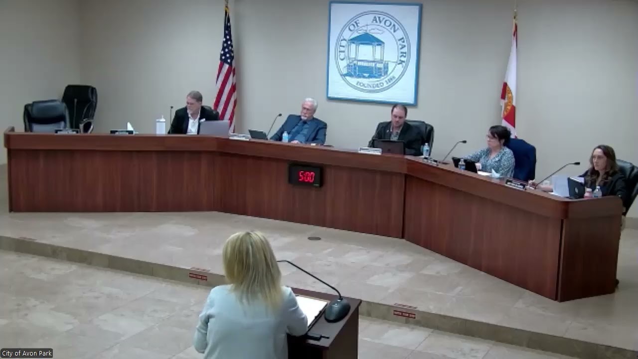 Avon Park City Council for Monday, March 9, 2026