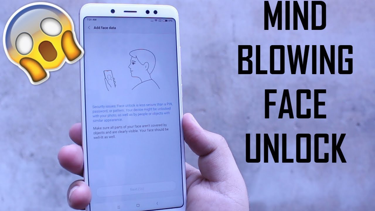 Mind Blowing Face Unlock on Redm Note 5 & Note 5 Pro