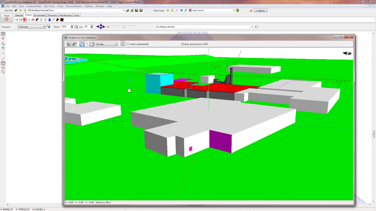 SoundPLAN v8 Vertical Area Source Input