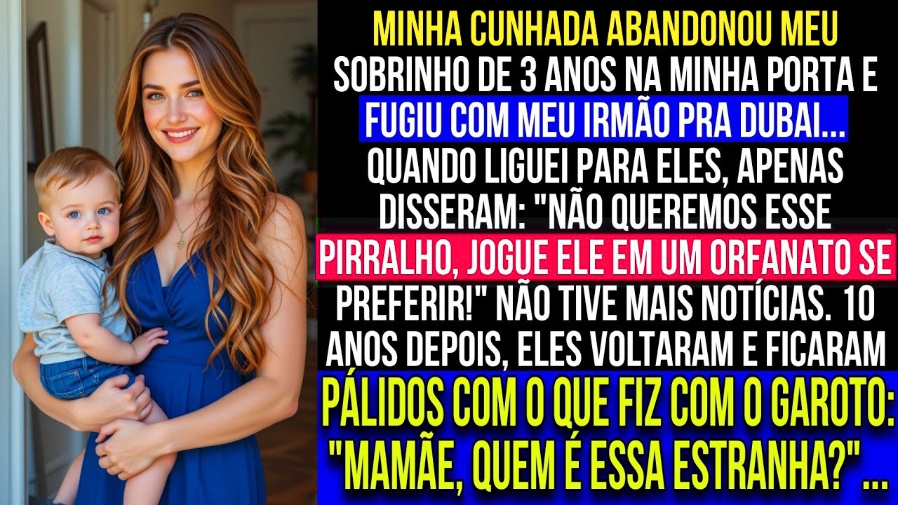 Minha cunhada abandonou meu sobrinho de 3 anos na minha porta    e voltou 10 anos depois