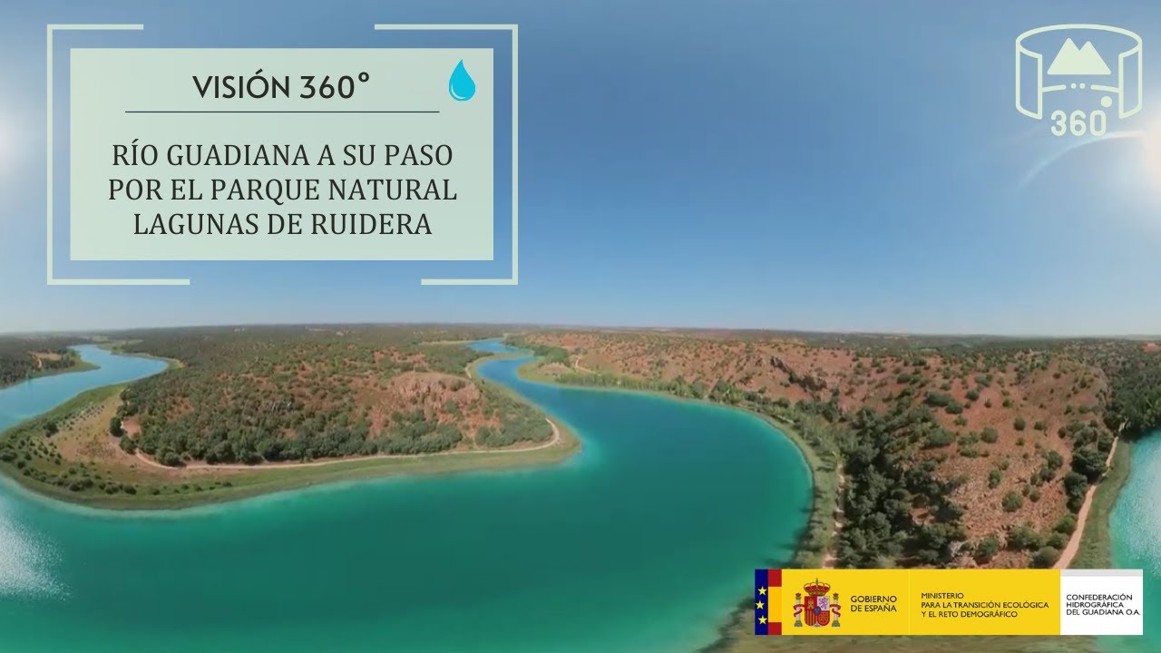 Río Guadiana a su paso por  el Parque Natural Lagunas de Ruidera | VISIÓN 360