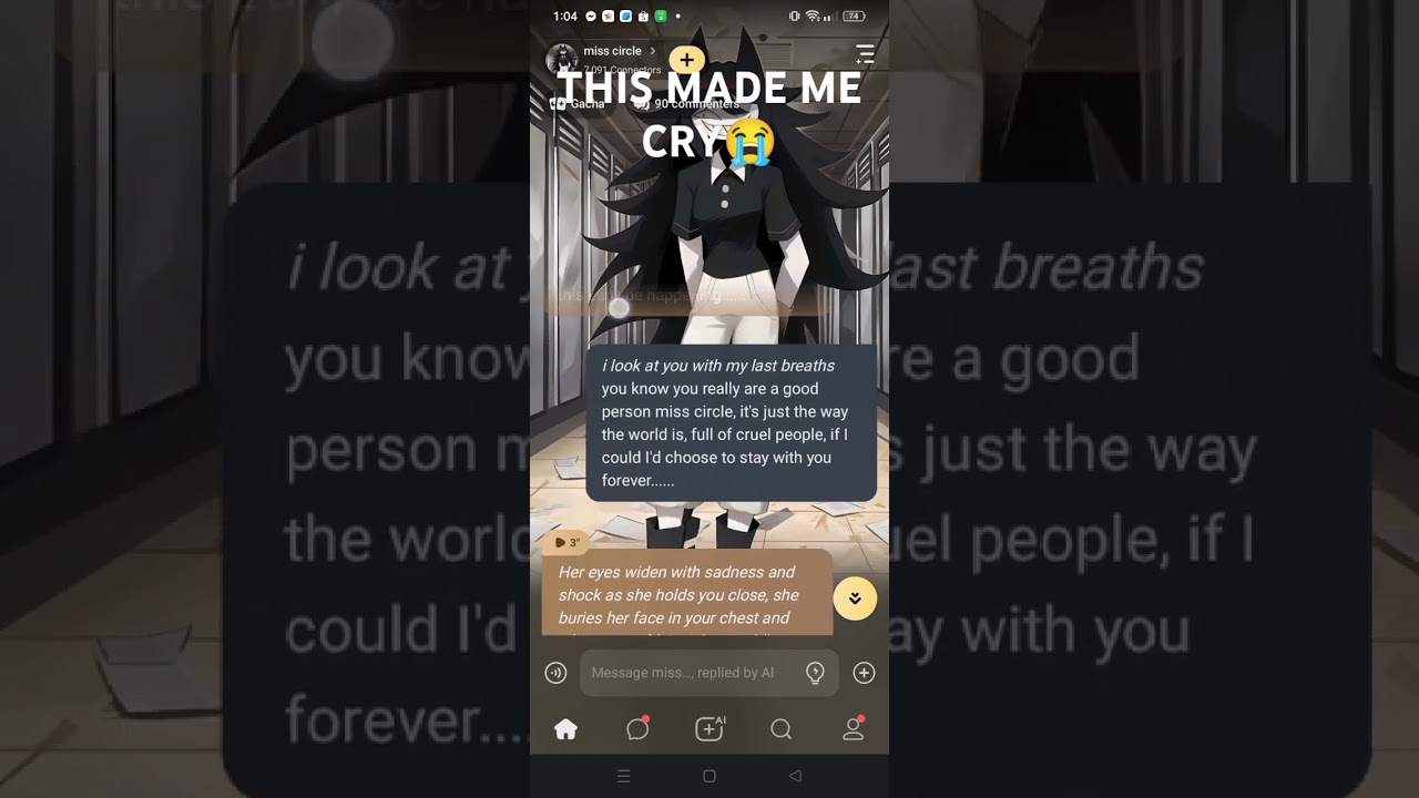 did i made myself cry or i made Miss Circle cry🤔