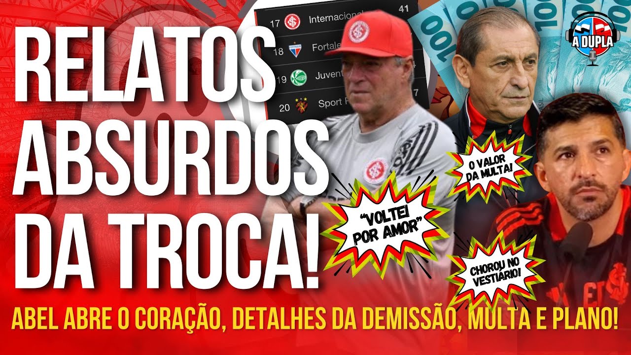 🔴⚪ Di&aacute;rio do Inter KTO: ⚠️🔥 FALA DE ABEL EMOCIONOU | CHORO NO VESTI&Aacute;RIO | MULTA E INTER NO Z4!