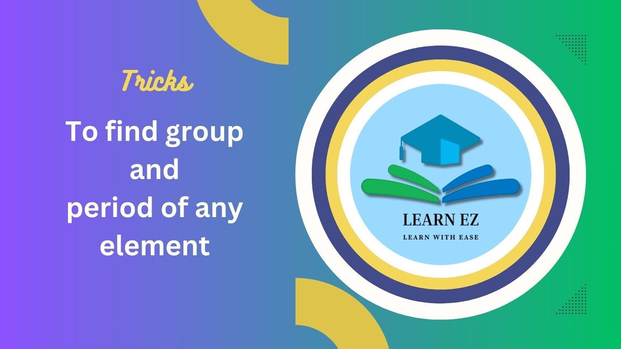 Tricks to find group and period of an element -Class 11-