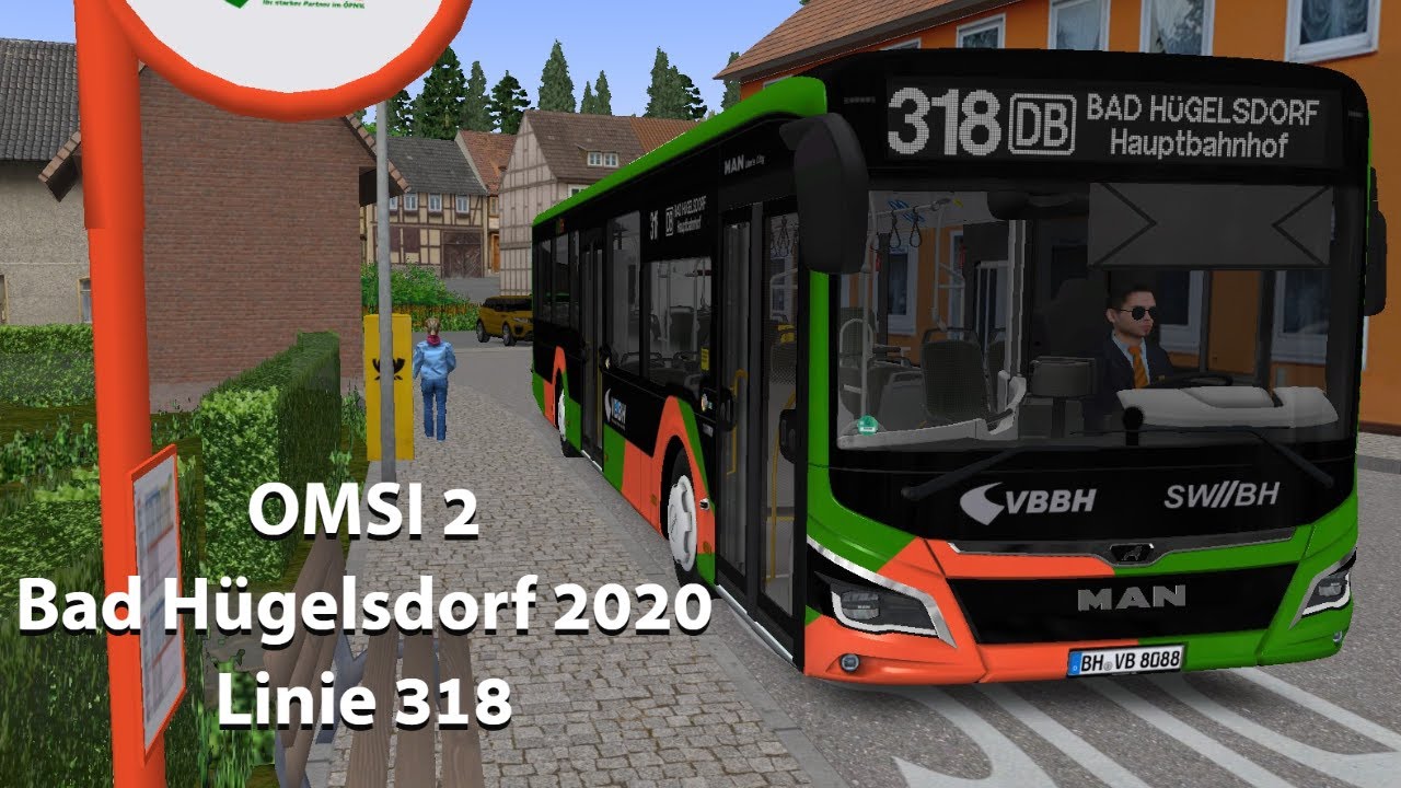 OMSI 2: Bad Hügelsdorf 2020 | Linie 318 Erlengrund, Rathaus - Hauptbahnhof #010 | PxlKiing