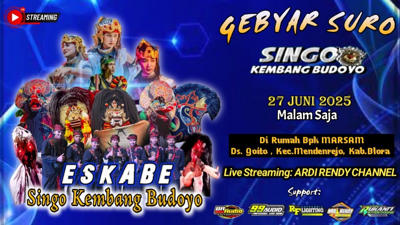 Live Gebyar Suro Seni Barong Ft Jaranan Kreasi SKB Singo Kembang Budoyo 27 Juni 2025