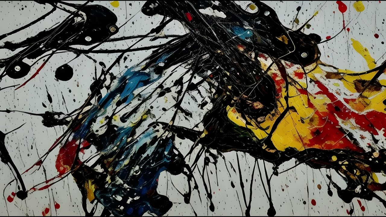 Jackson Pollock Style | Lofi Music | Screensaver For TV Wallpaper