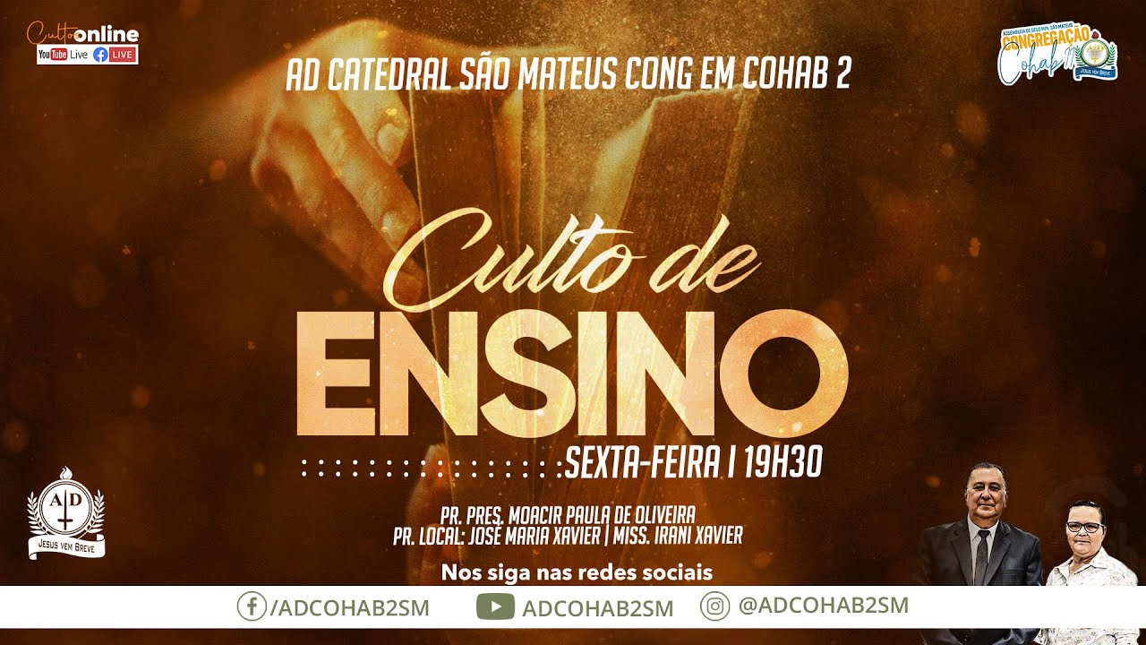 AD CATEDRAL SÃO MATEUS | CONG. COHAB 2 | CULTO DE CELEBRAÇAO | 21/01/2026