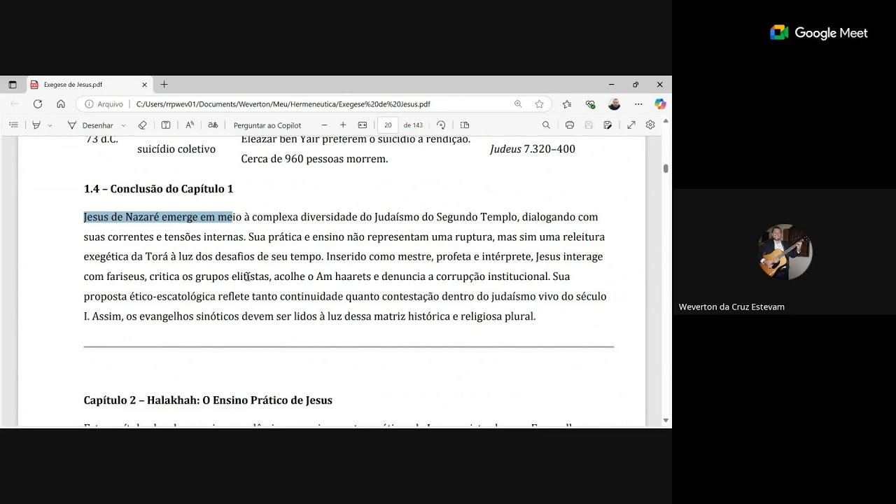 Exegese Judaica de Jesus do Primeiro Seculo- Capítulo 1– Contexto Judaico dos Evangelhos Sinóticos