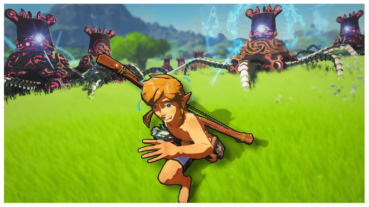 Zelda Breath of the Wild, mas TODOS os inimigos s&atilde;o GUARDIANS! - Desafio Zelda