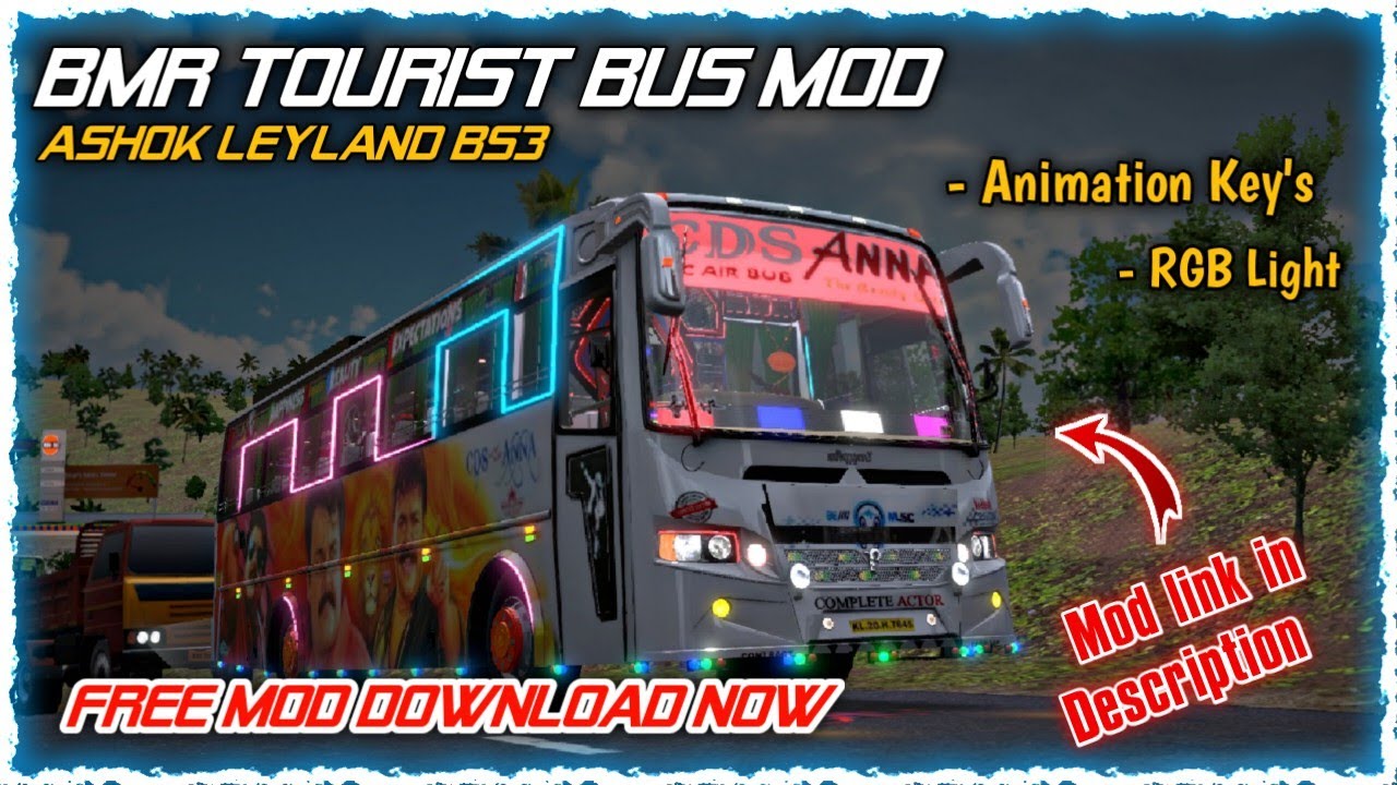 Grand BMR tourist bus mod released || Bus Simulator Kerala bus mod review in tamil