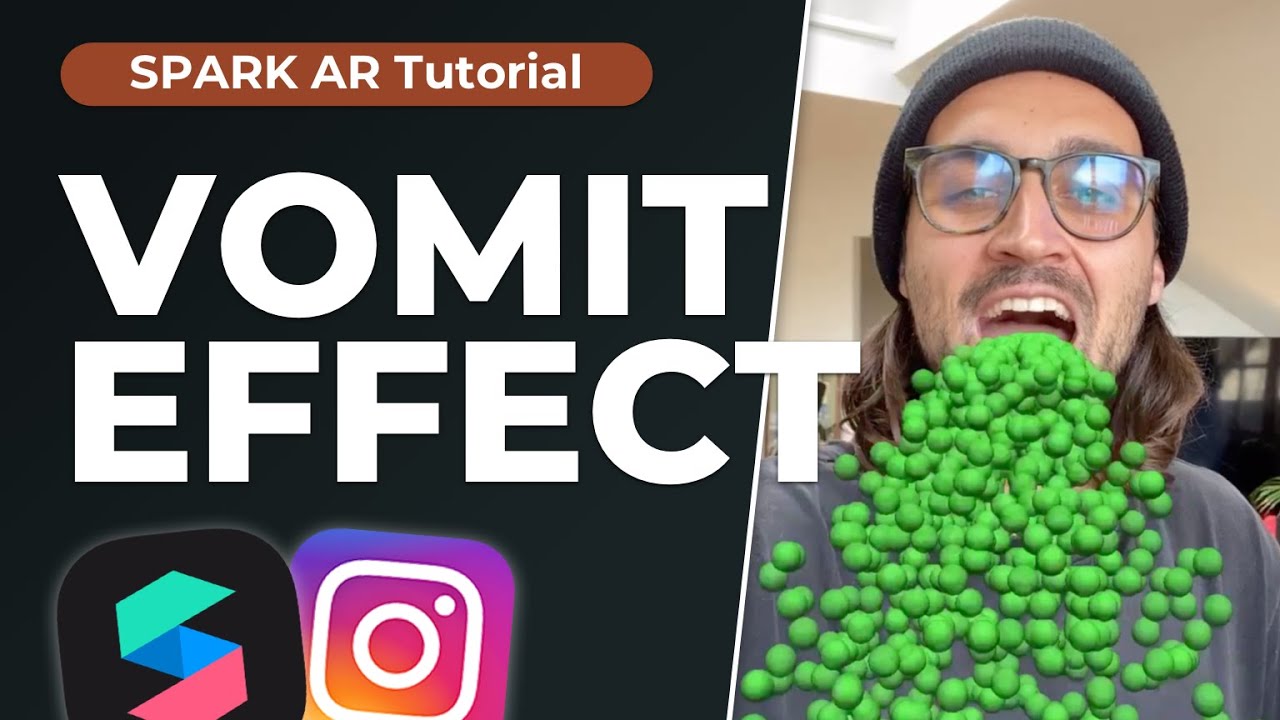 Vomit Effect - Spark AR Tutorial! 🤮 | Create your own Instagram Filter!