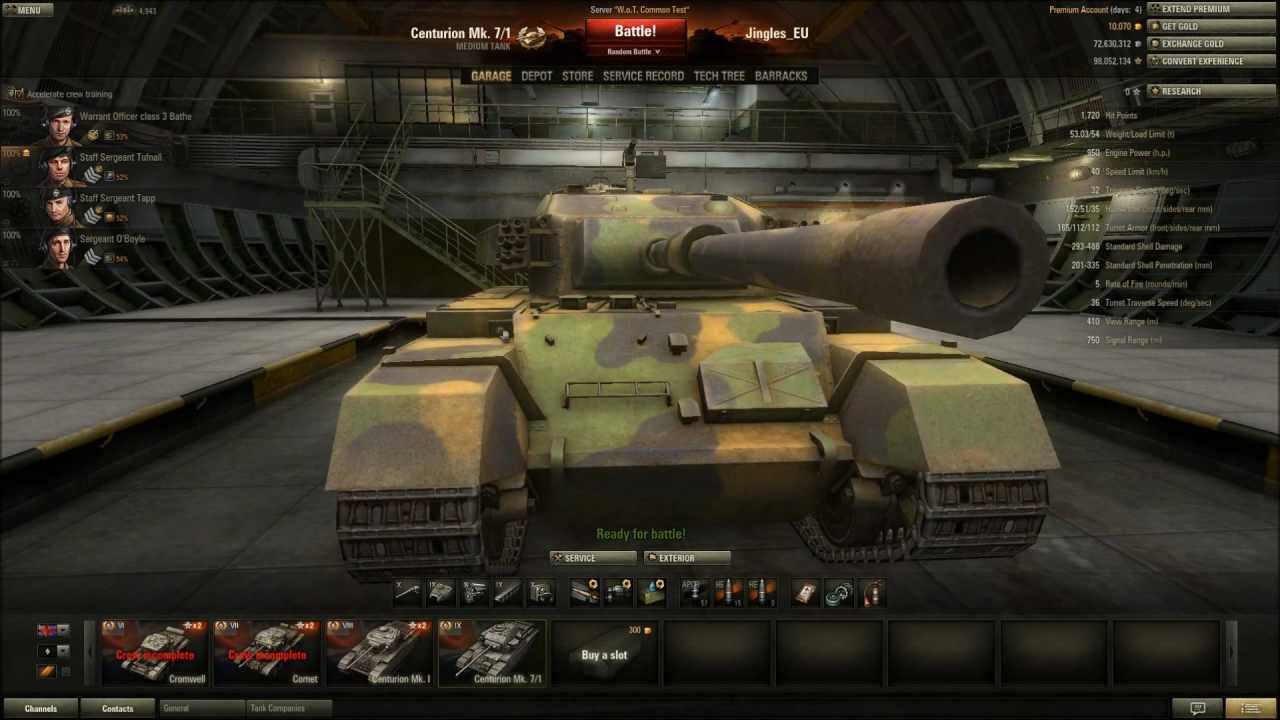 World of Tanks - Patch 8.1 Preview - Centurion 7/1 Tier 9 Medium Tank