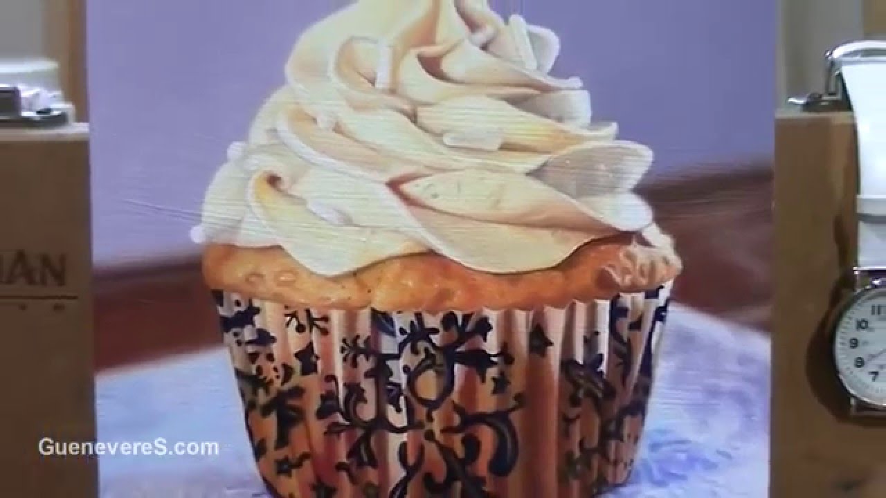 Cupcake Realistic Oil Painting Process Speed Painting