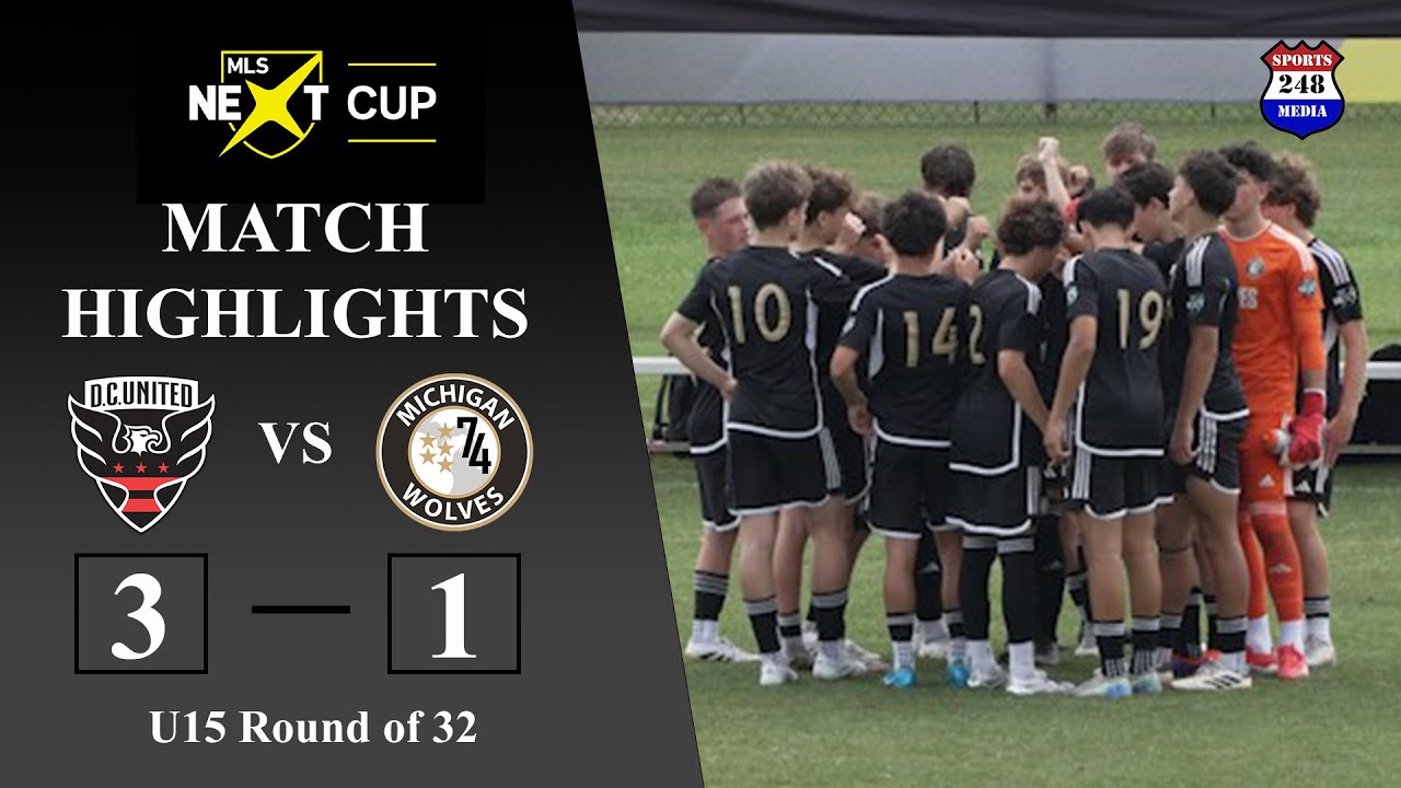 MLS Next Cup: Round of 32 Highlights: DC United vs Michigan Wolves