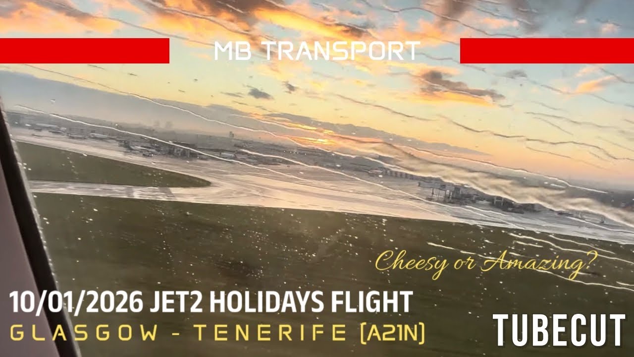 Jet2 Holidays flight onboard Airbus A321-Neo, Glasgow - Tenerife 10/01/2026