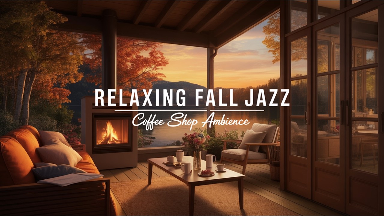 Jazz Relaxing Music at Cozy Cabin Ambience to Study ❄️ Snowfall, Fireplace Sounds for Sleeping 🔥 8