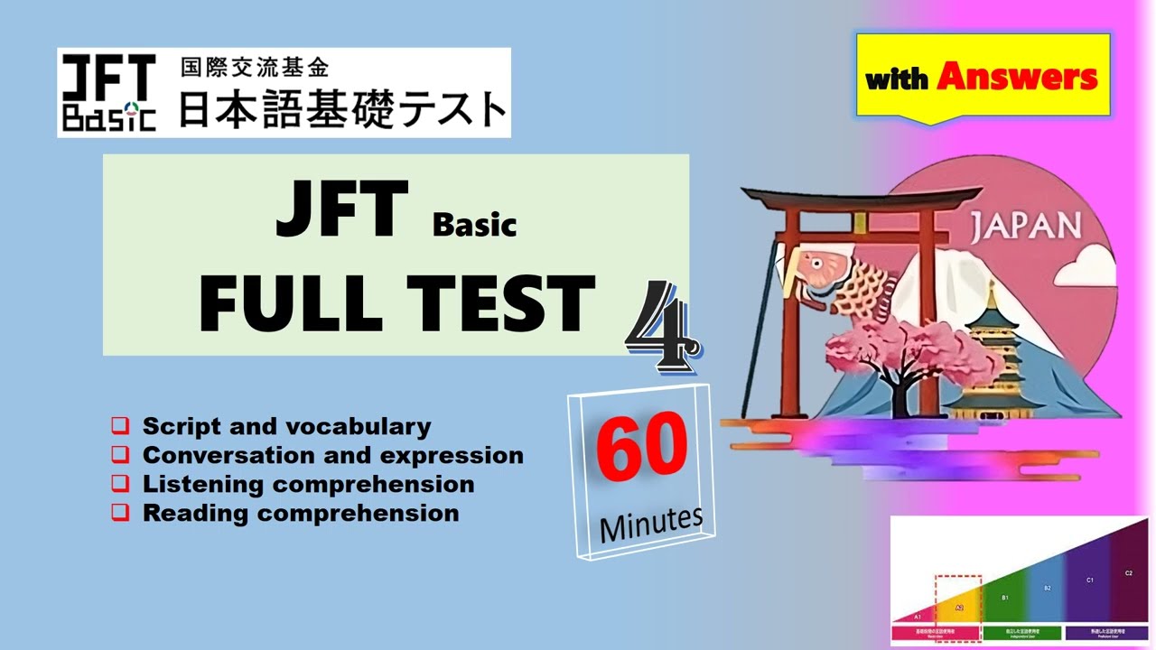 JFT Basic A2 Full sample test|Marugoto|Irodori with answers - 4