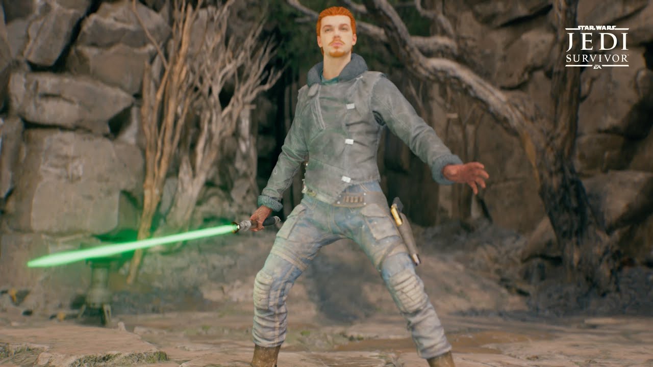 Cinematic lightsaber fights and parkour in Jedi Survivor