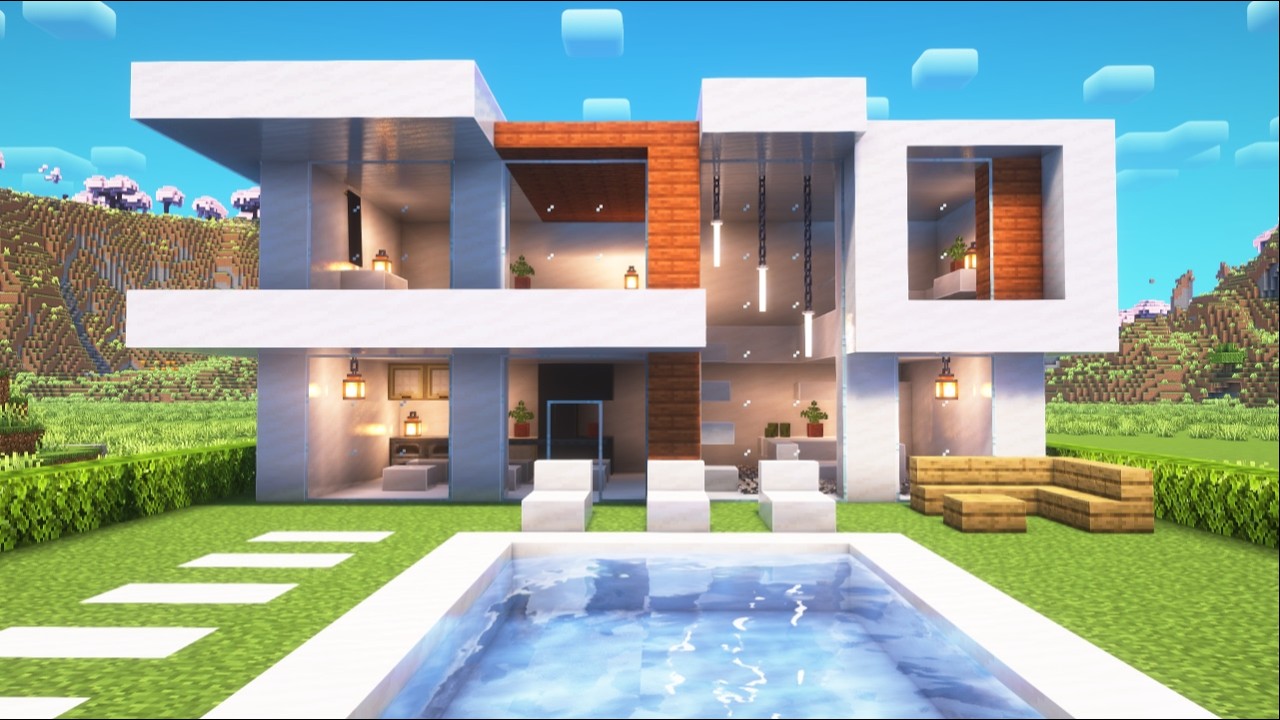 Minecraft: How to Build a Modern House Tutorial #64