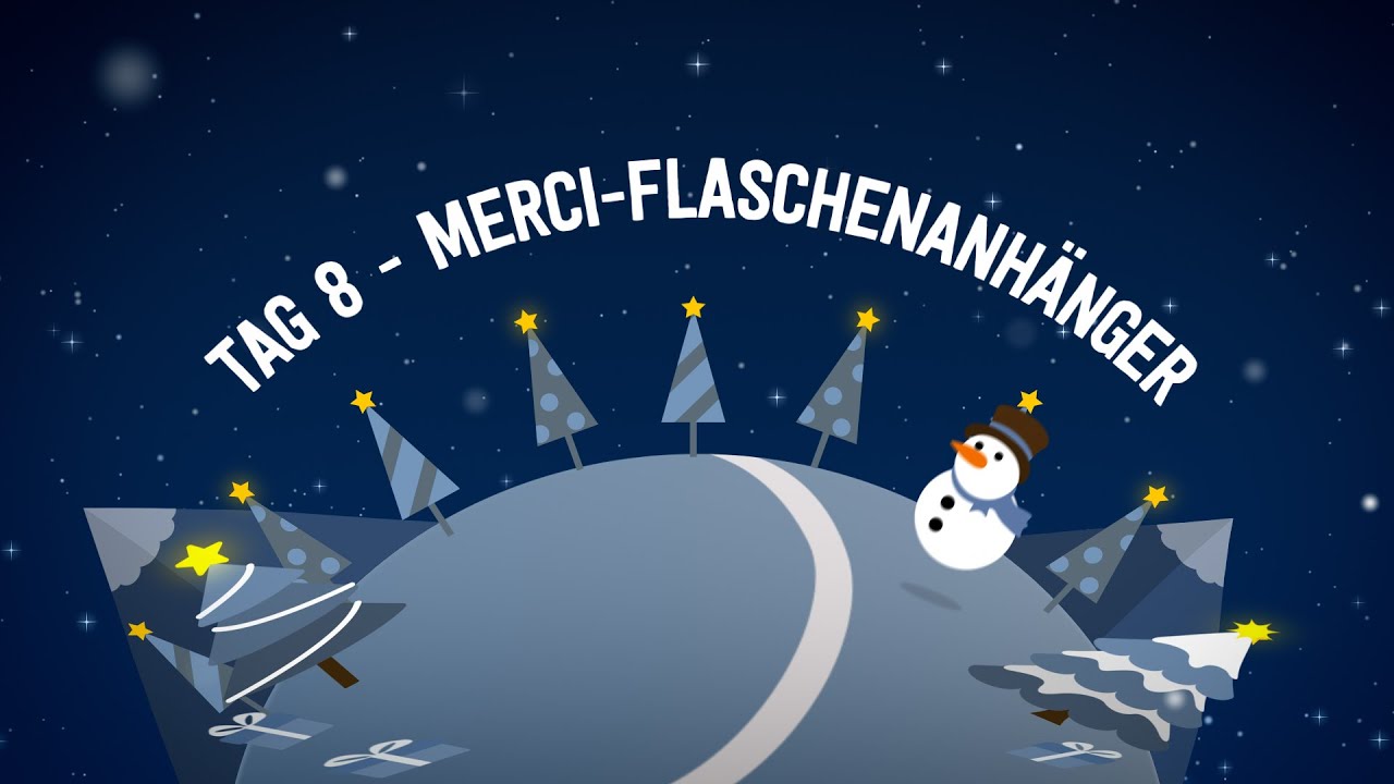 8 Tage Weihnachten -Tag8- Merci-Flaschenanhänger mit Produkten von Stampin' Up!