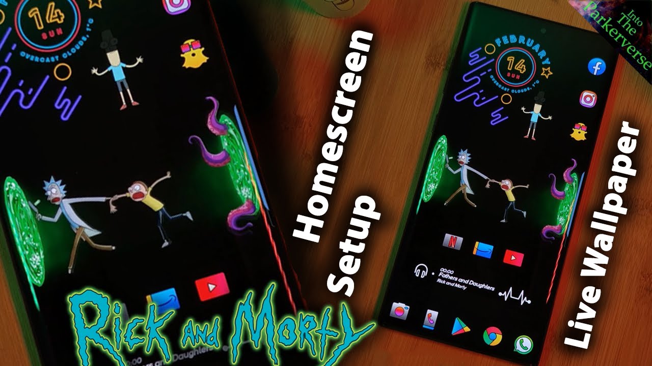 Rick & Morty V2 - Cool Live Wallpaper & Homescreen setup - How to Customise like a PRO- EP41