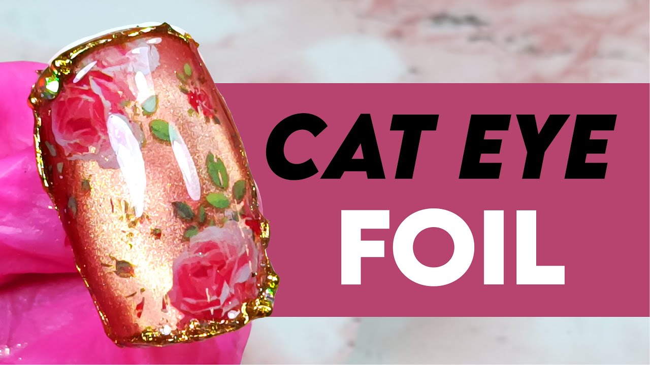 Uñas HERMOSAS con efecto CAT EYE y FOIL con RELIEVE | Diseño de uñas para PRESS ON y SOFT GEL