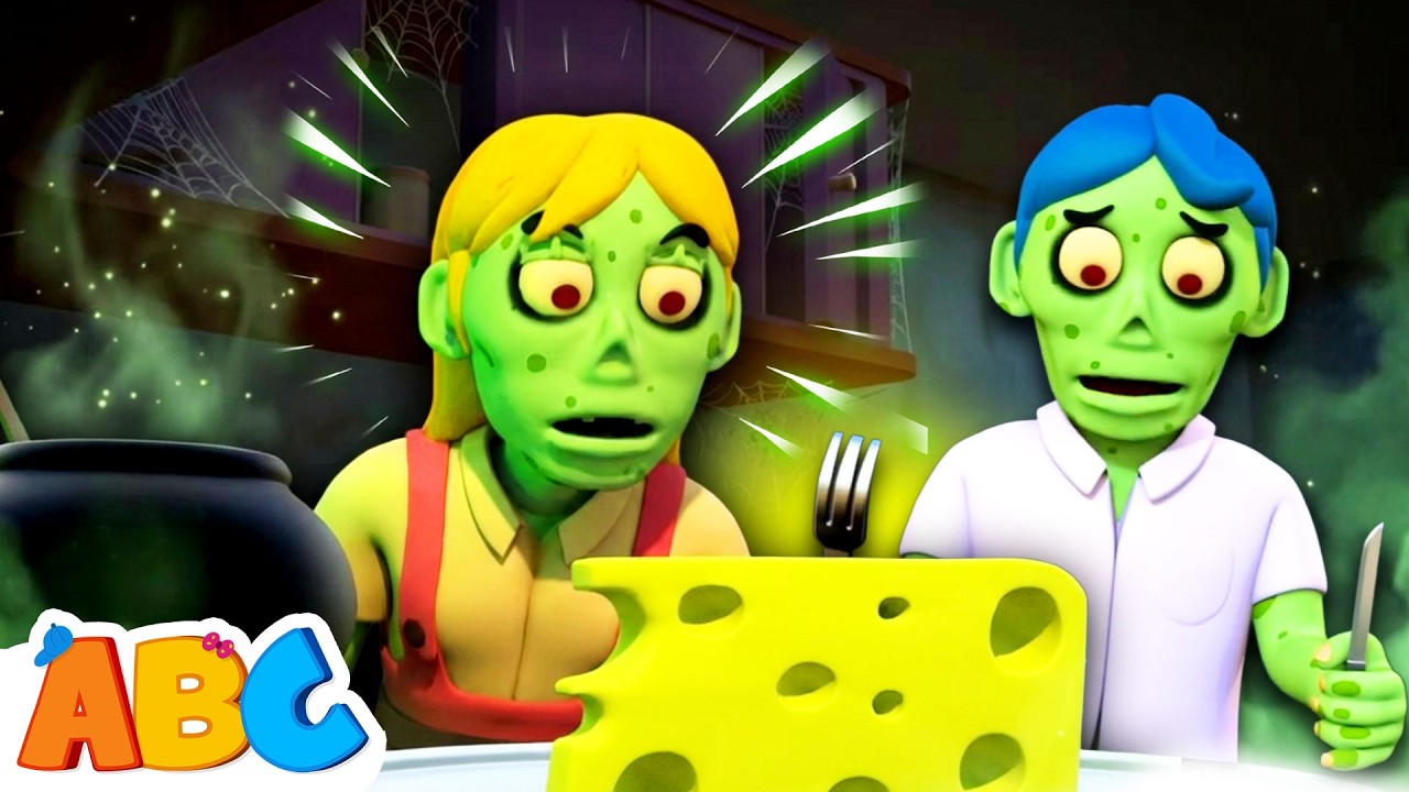 Crazy Zombie Family At Dinner | Spooky Songs for Kids | ABC Learning Club