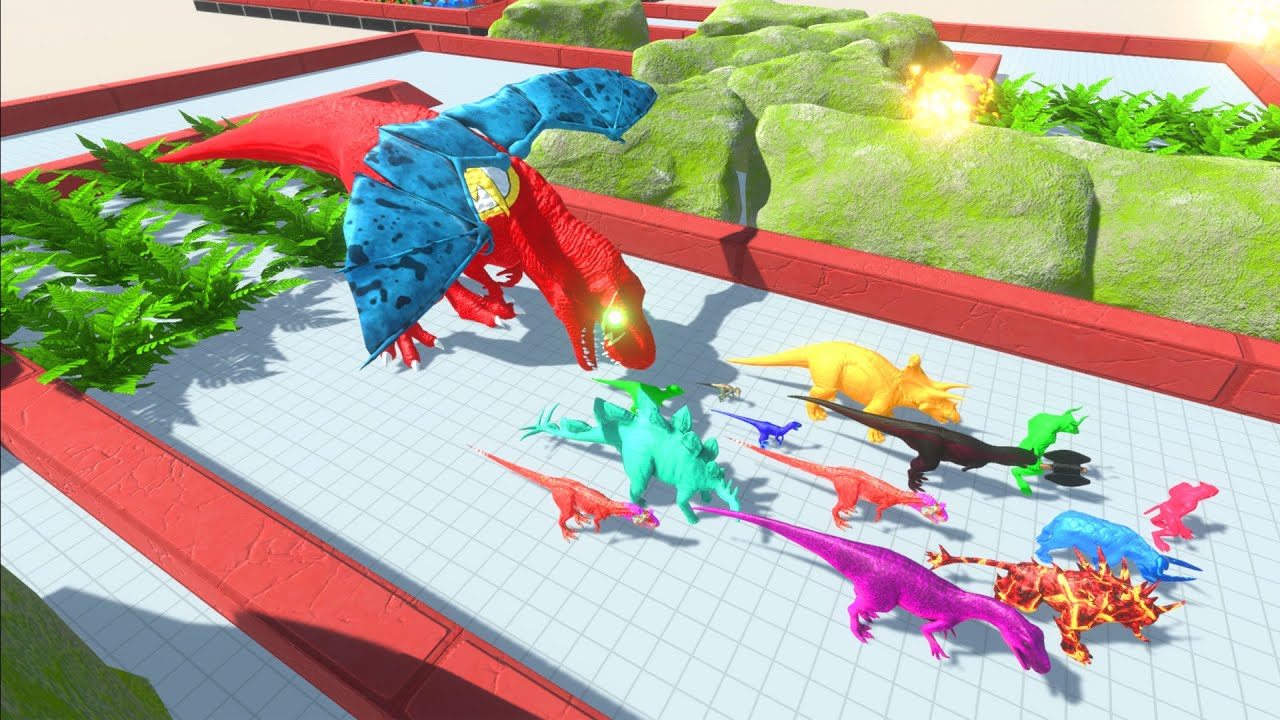ESCAPE FROM FLASH T REX - Animal Revolt Battle Simulator