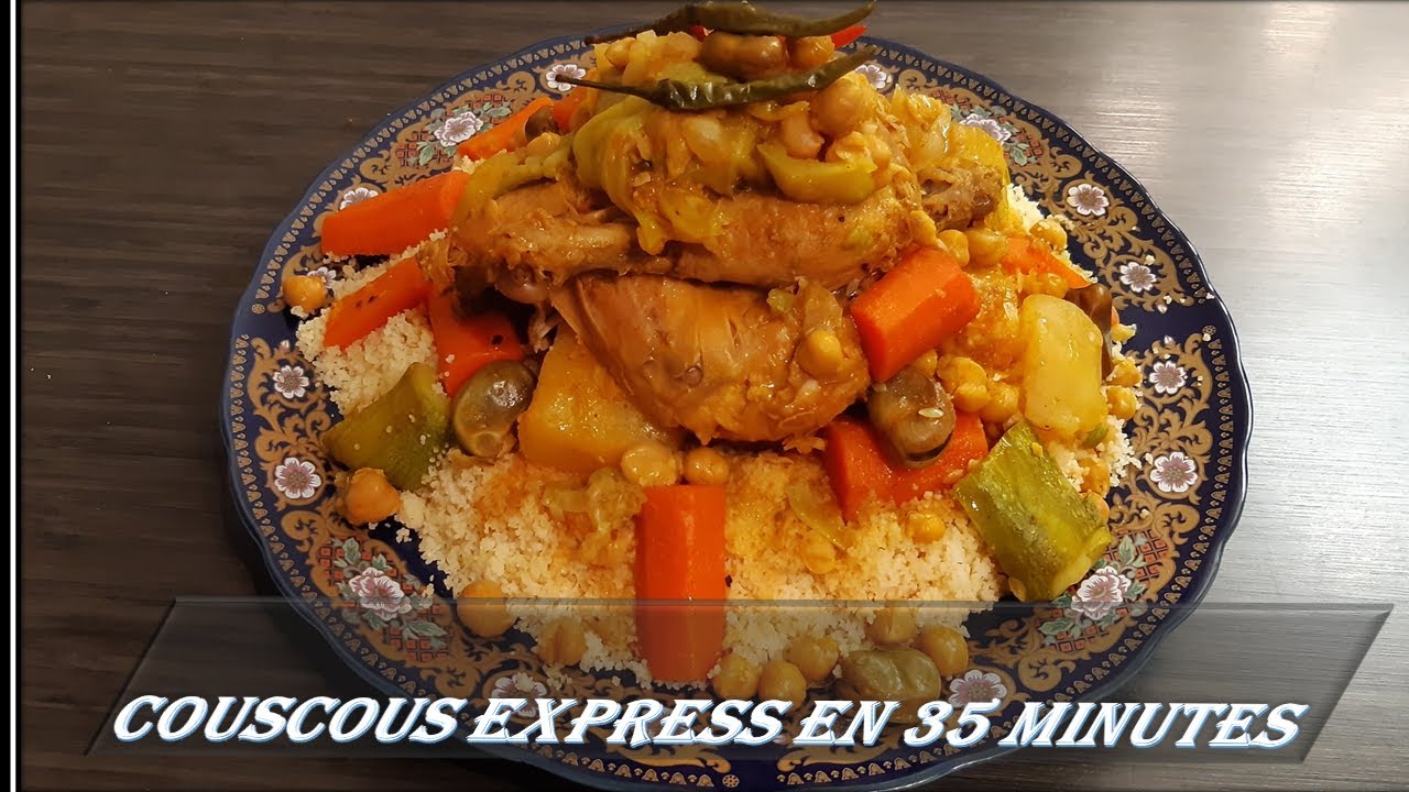 COUSCOUS EXPRESS AU POULET ET LÉGUMES - Sans couscoussier- Recette facile et rapide au micro-onde