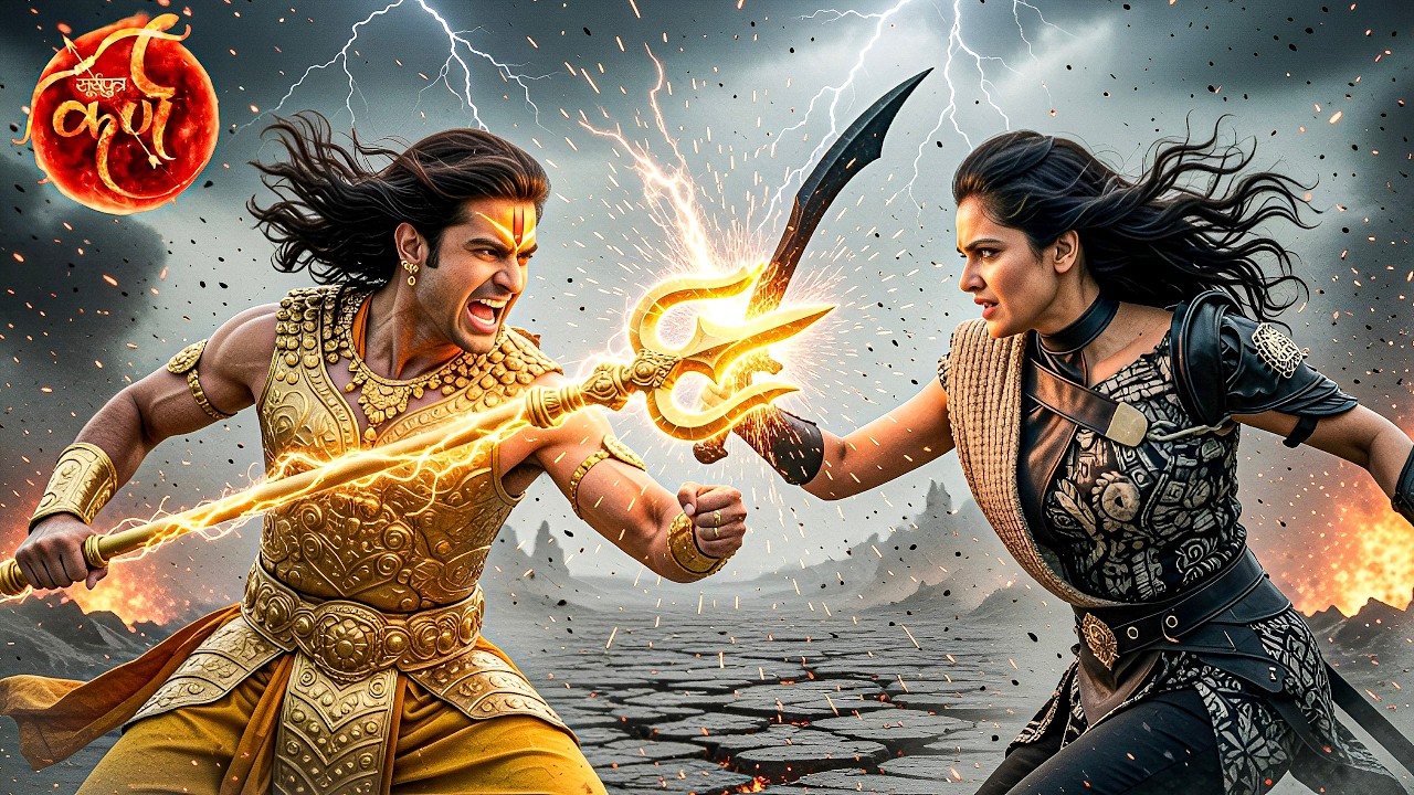 कर्ण ने शिखंडी पर चलाया अस्त्र | || Suryaputra Karn ||