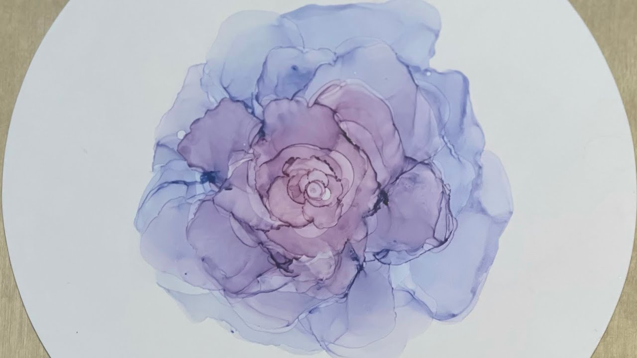 [70] Two Color Alcohol Ink Rose Tutorial