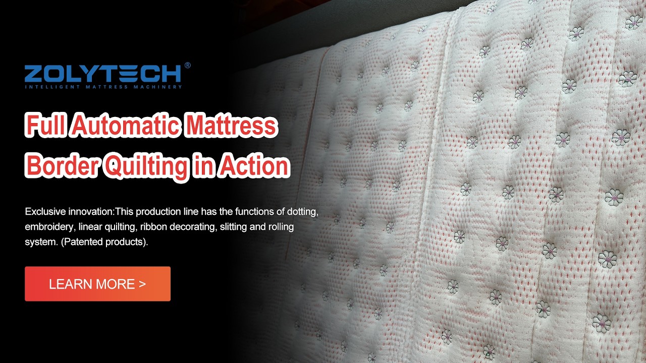 Full Automatic Mattress Border Quilting Machine High Speed Multifunction Production Line