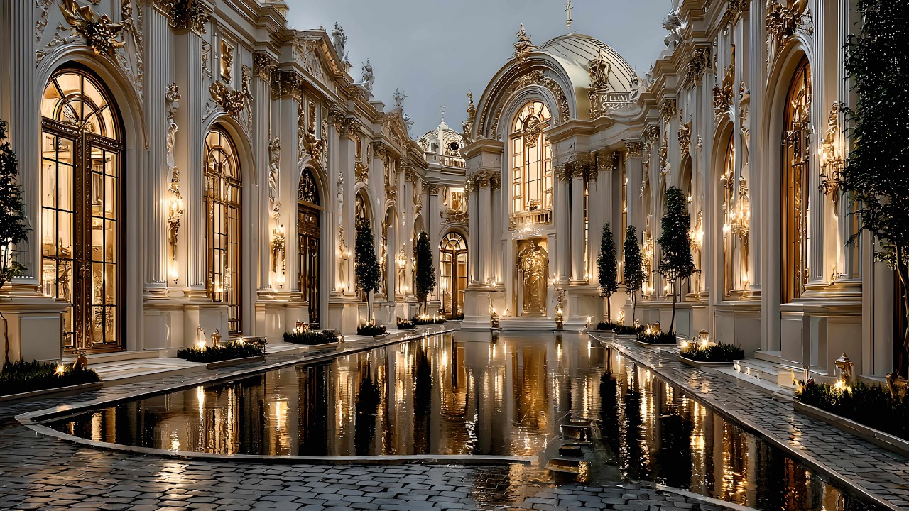 Explore Timeless Palatial Interiors With Opulent Gold, Marble & Classical Grandeur