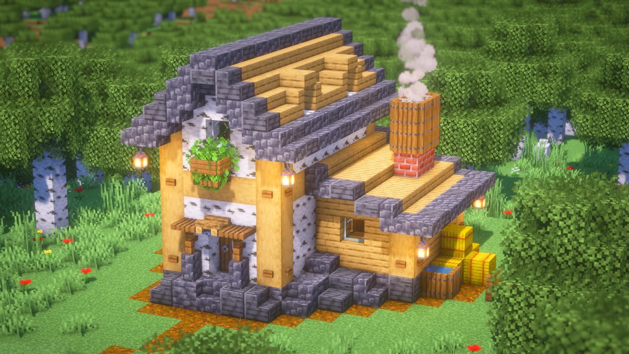 Minecraft | How to Build a Cozy Birch House