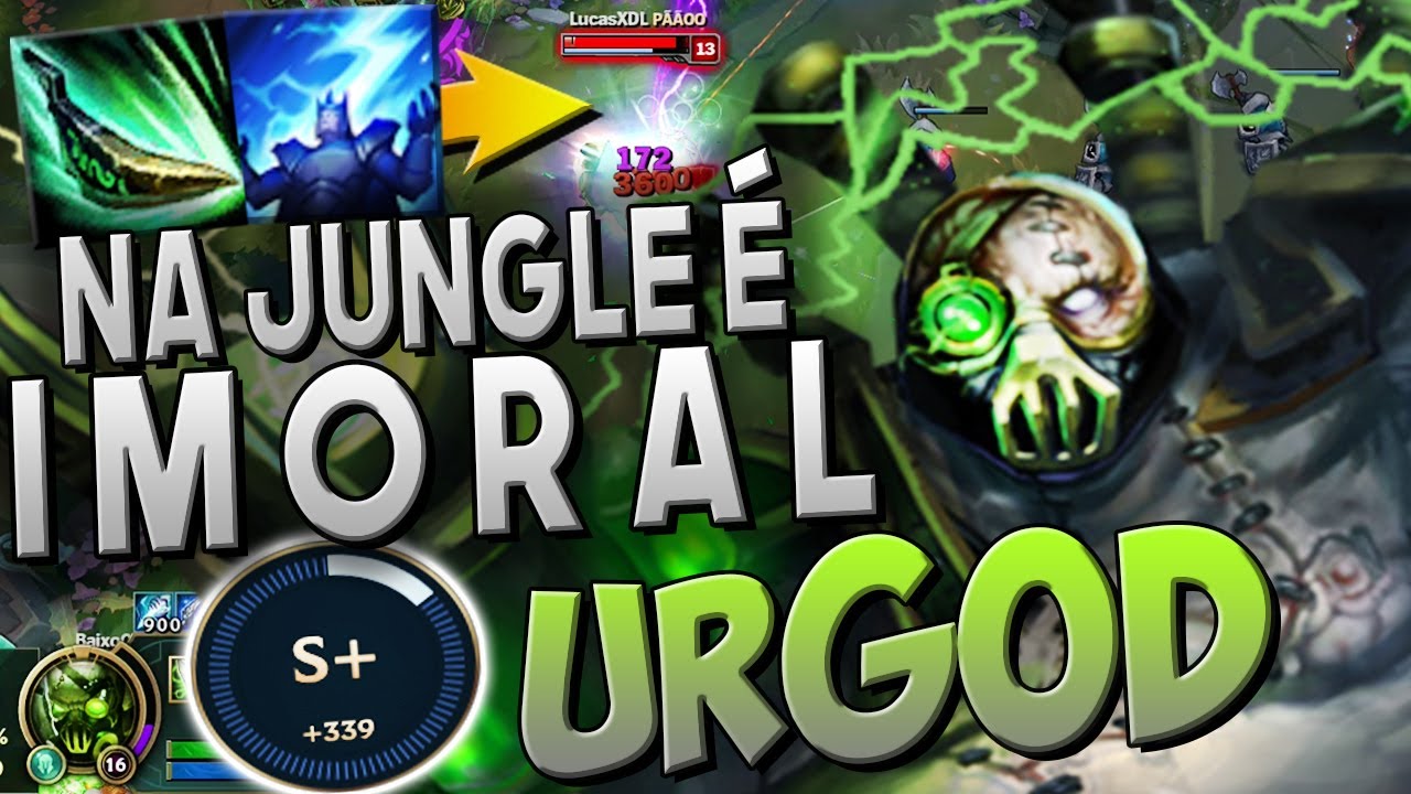 O CAMPE&Atilde;O MAIS IMORAL J&Aacute; VISTO! - URGOT JUNGLE GAMEPLAY - Festinha do Rodil