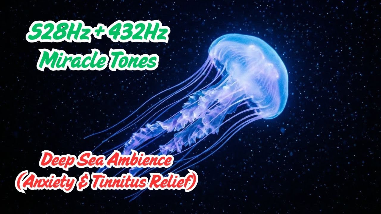 Heal While You Sleep 🌙 528Hz Miracle Tone + Deep Sea Ambience (Anxiety & Tinnitus Relief)
