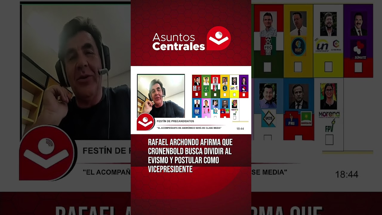 Cronenbold busca dividir al evismo y postular con Andr&oacute;nico, seg&uacute;n Rafael Archondo