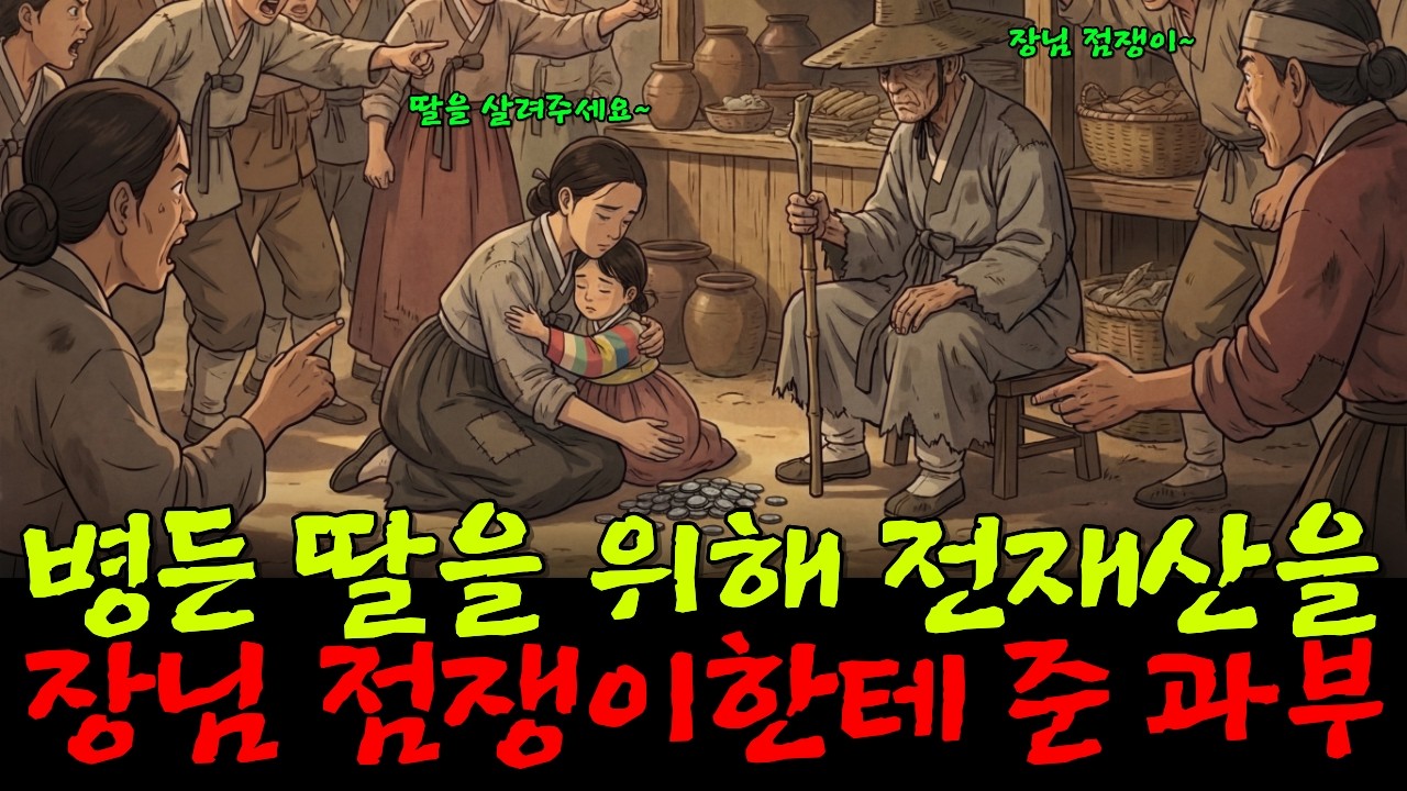 병든 딸을 살리기 위해 가진 전부인 은자 서른 냥을 장님 점쟁이에게 맡긴 과부 ㅣ야담ㅣ민담ㅣ설화ㅣ전설ㅣ조선야담ㅣ옛날이야기ㅣ오디오북ㅣ수면ㅣ잠잘때ㅣ권성징악ㅣ효도