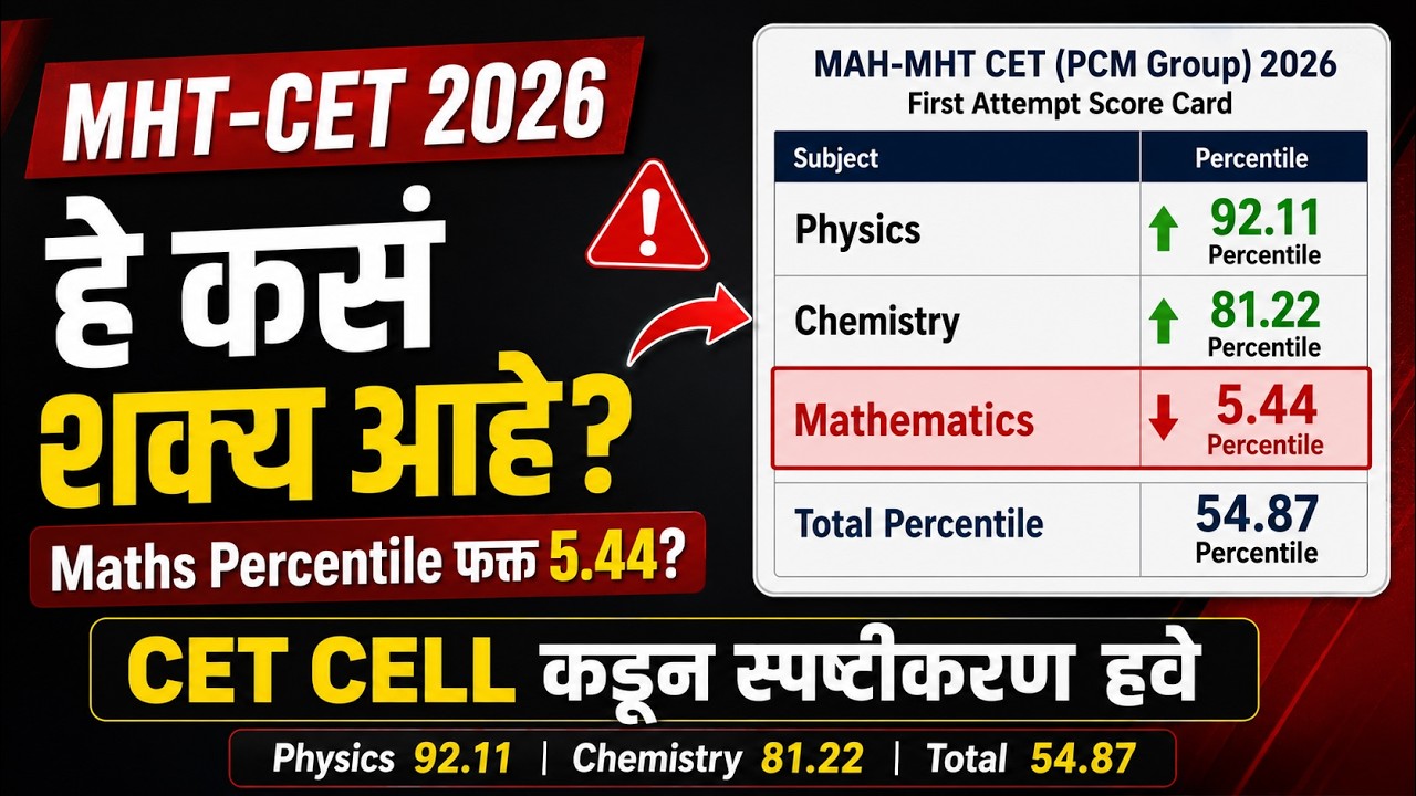 How Is This Possible? CET Cell Must Explain | MHT-CET 2026 Result