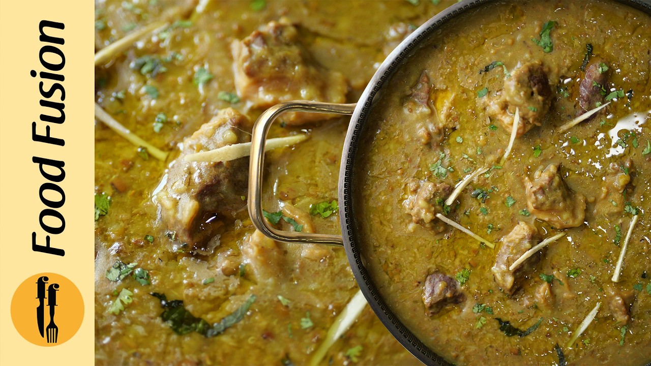 Hari Moong Daal Shola (Moong Daal Gosht) Recipe by Food Fusion