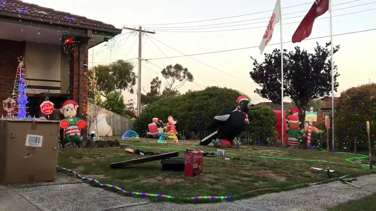 Vaxman80 Christmas Lights 2025 Setup- Lawn Lights Setup