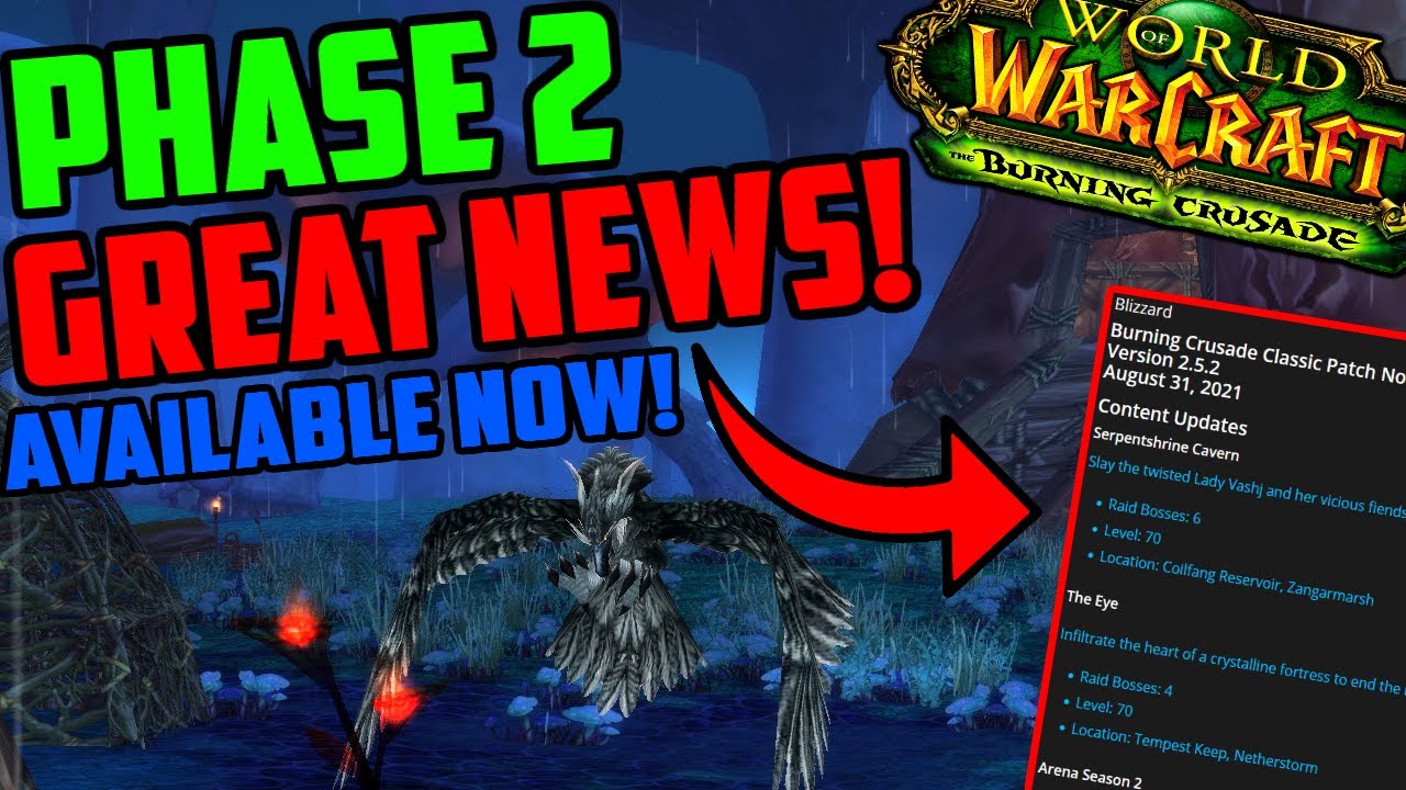 This is GREAT NEWS! TBC Classic Phase 2 Update & Content Unlock Timelines!