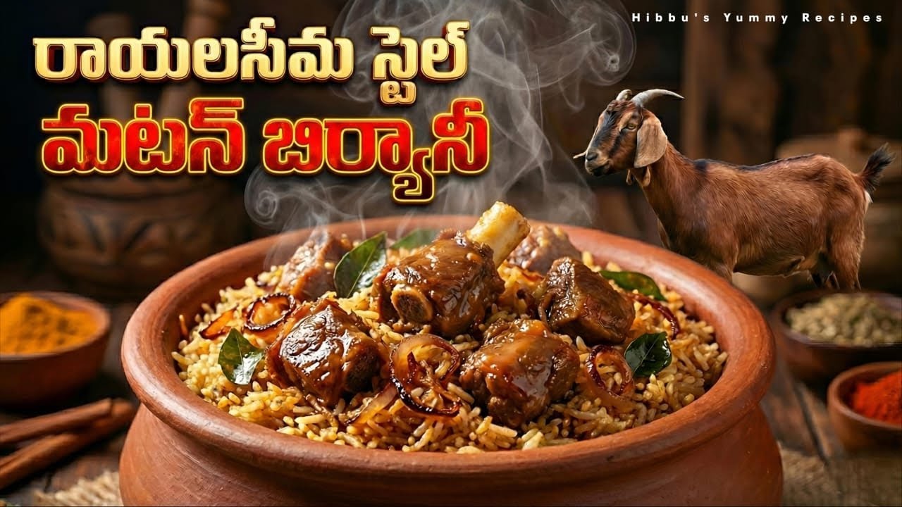 రాయలసీమ స్పెషల్ మటన్ బిర్యానీ | Authentic Spicy Mutton Biryani | Hibbu Yummy Recipes
