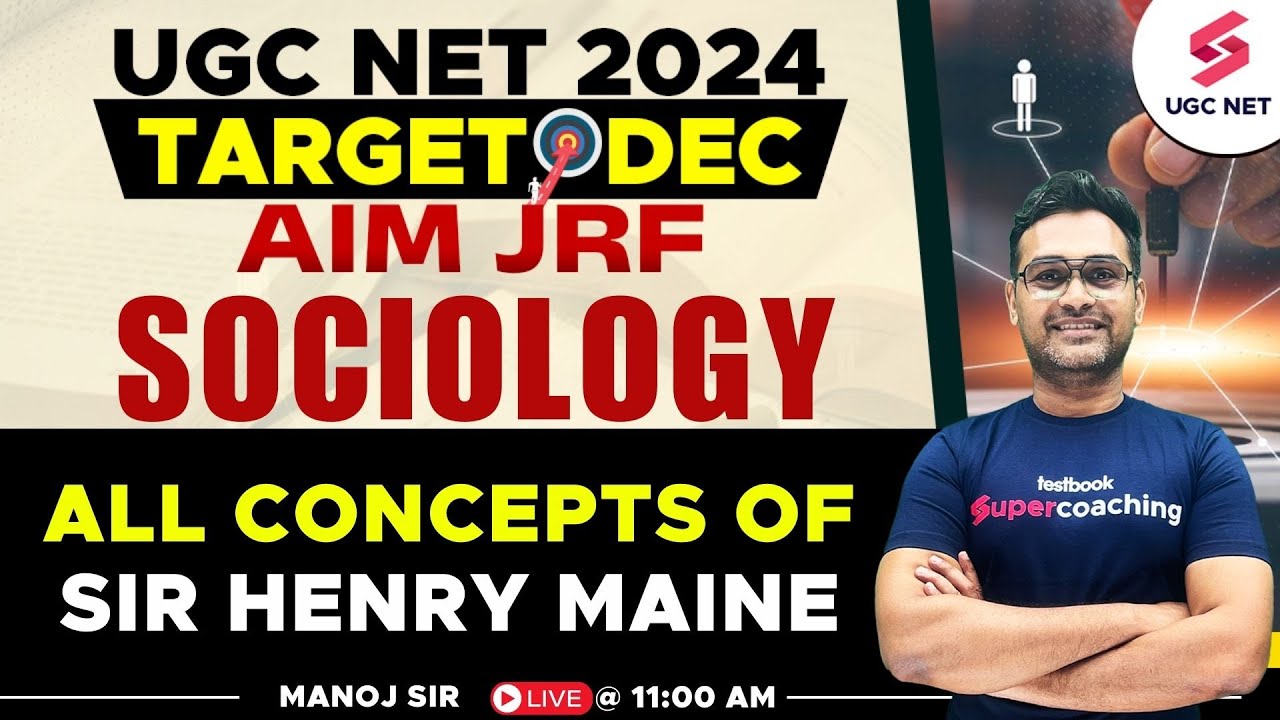 UGC NET Sociology | UGC NET Sociology All Concepts Of Sir Henry Maine | Manoj Sir