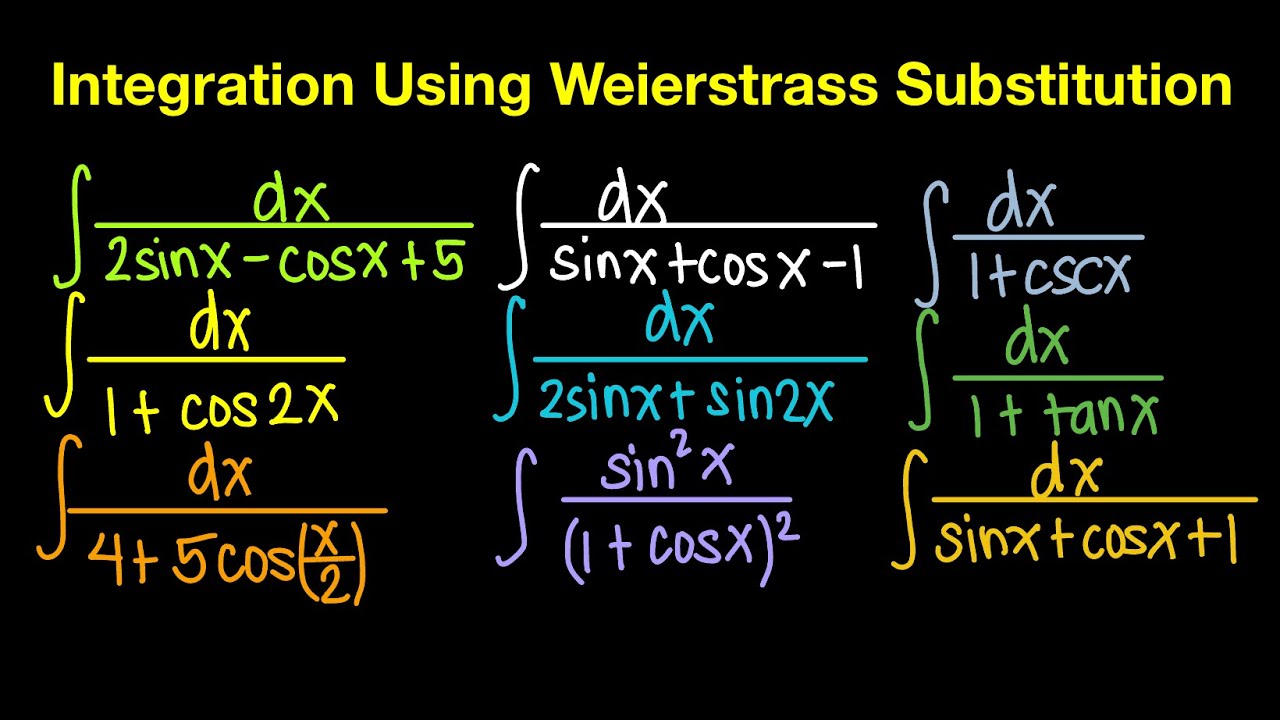 Integration Using Weierstrass Substitution (Live Stream)