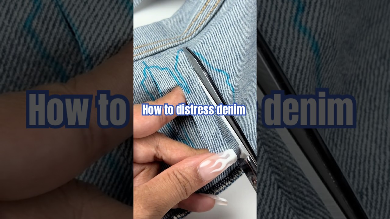 How I Distress Jeans #rippedjeans #denimdiy #distressedjeans #diyjeans #fashion #tutorial #diy